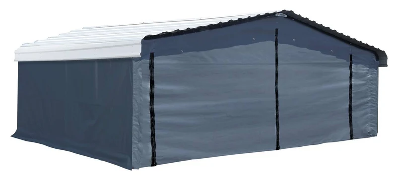 Arrow Enclosure Kit ONLY for Arrow Carport, 20 ft. x 20 ft. Gray